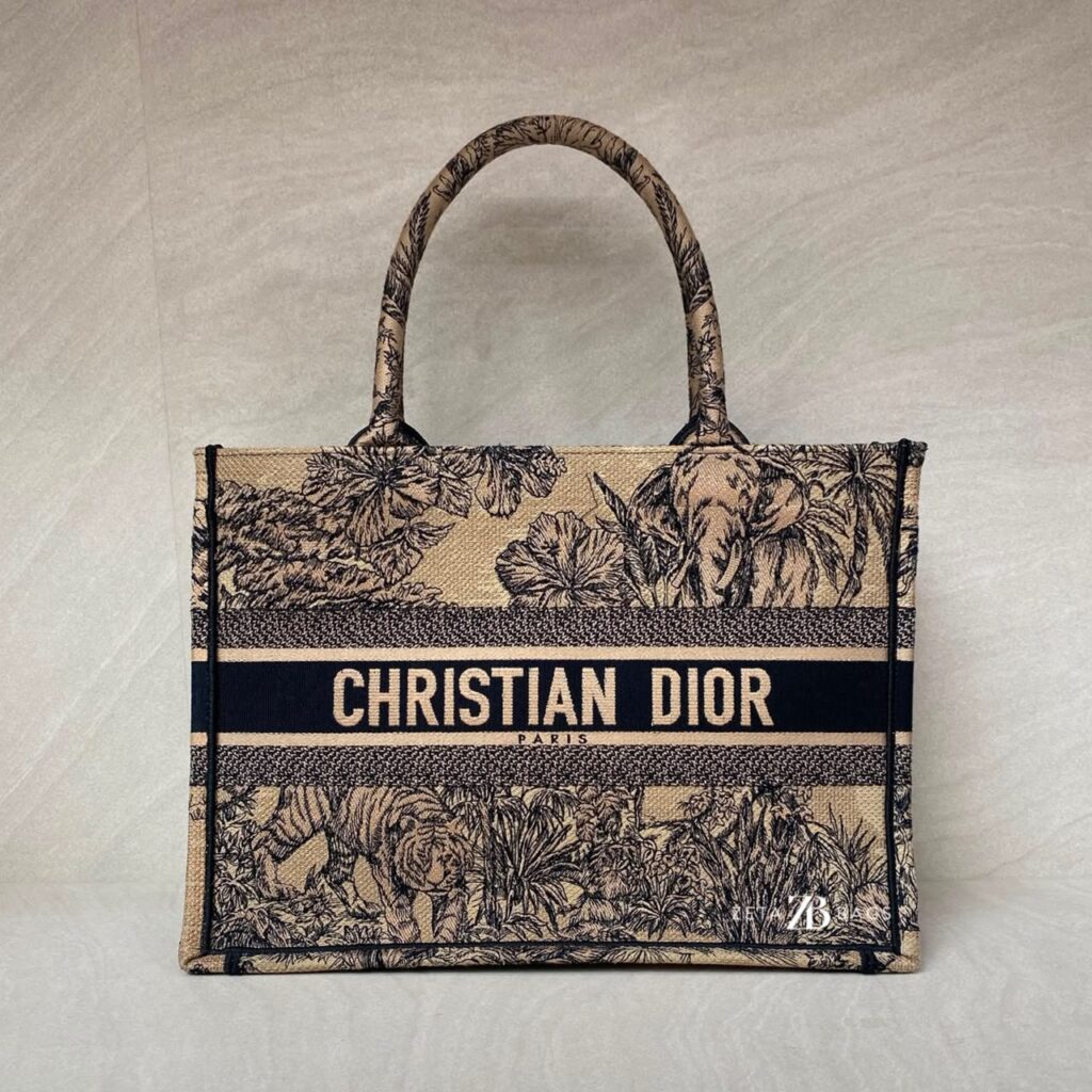 Dior Medium Book Tote Canvas Brown Toile De Jouy