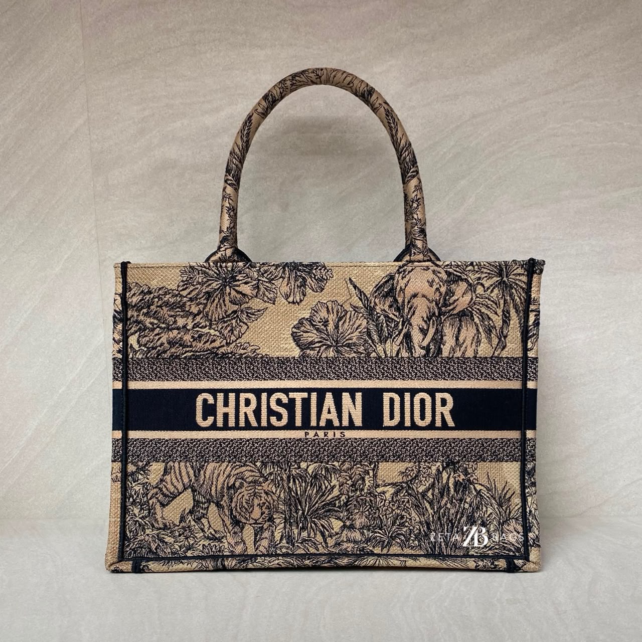 Dior Medium Book Tote Canvas Brown Toile De Jouy
