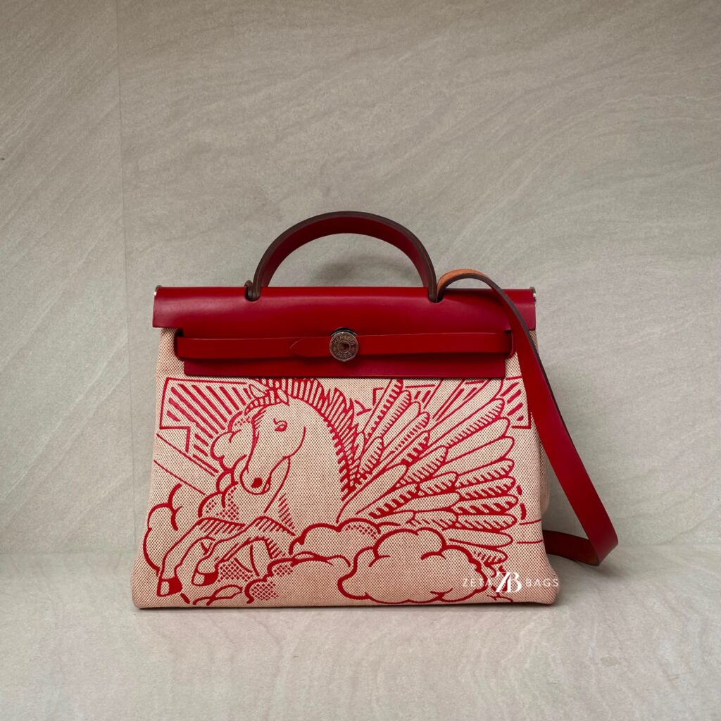 Hermes Herbag 31 Pegase Pop Vache Hunter R Piment PHW