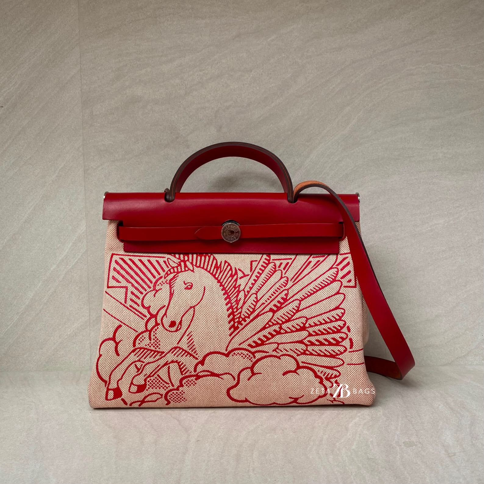 Hermes Herbag 31 Pegase Pop Vache Hunter R Piment PHW