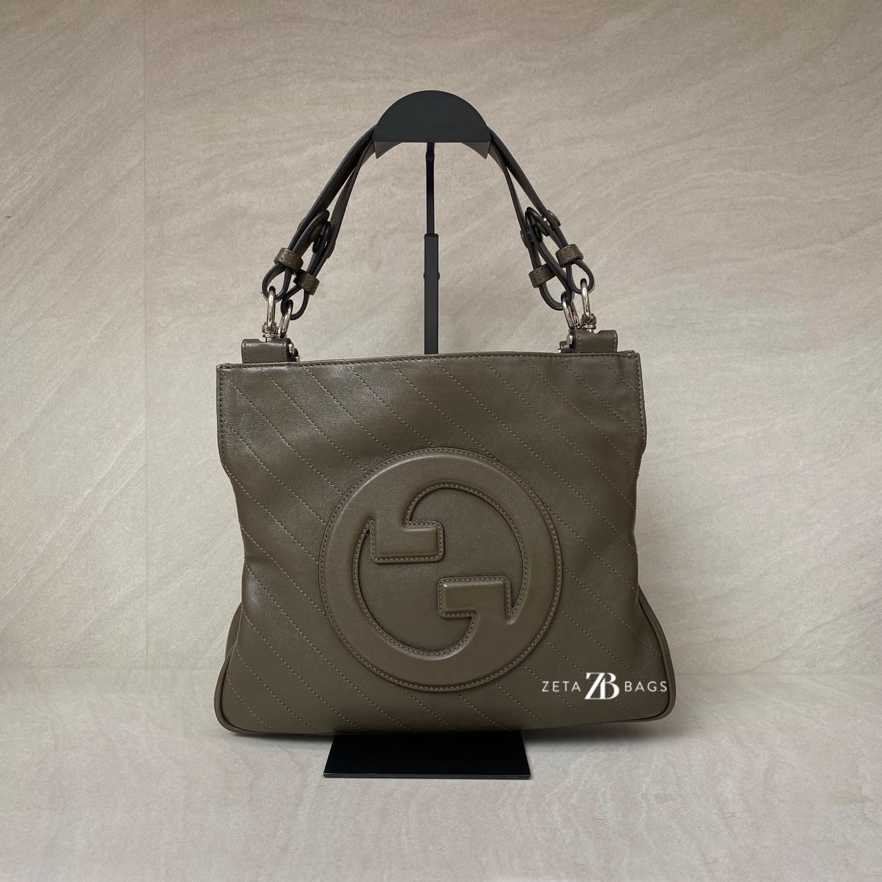 Gucci Blondie Tote Dark Olive SHW