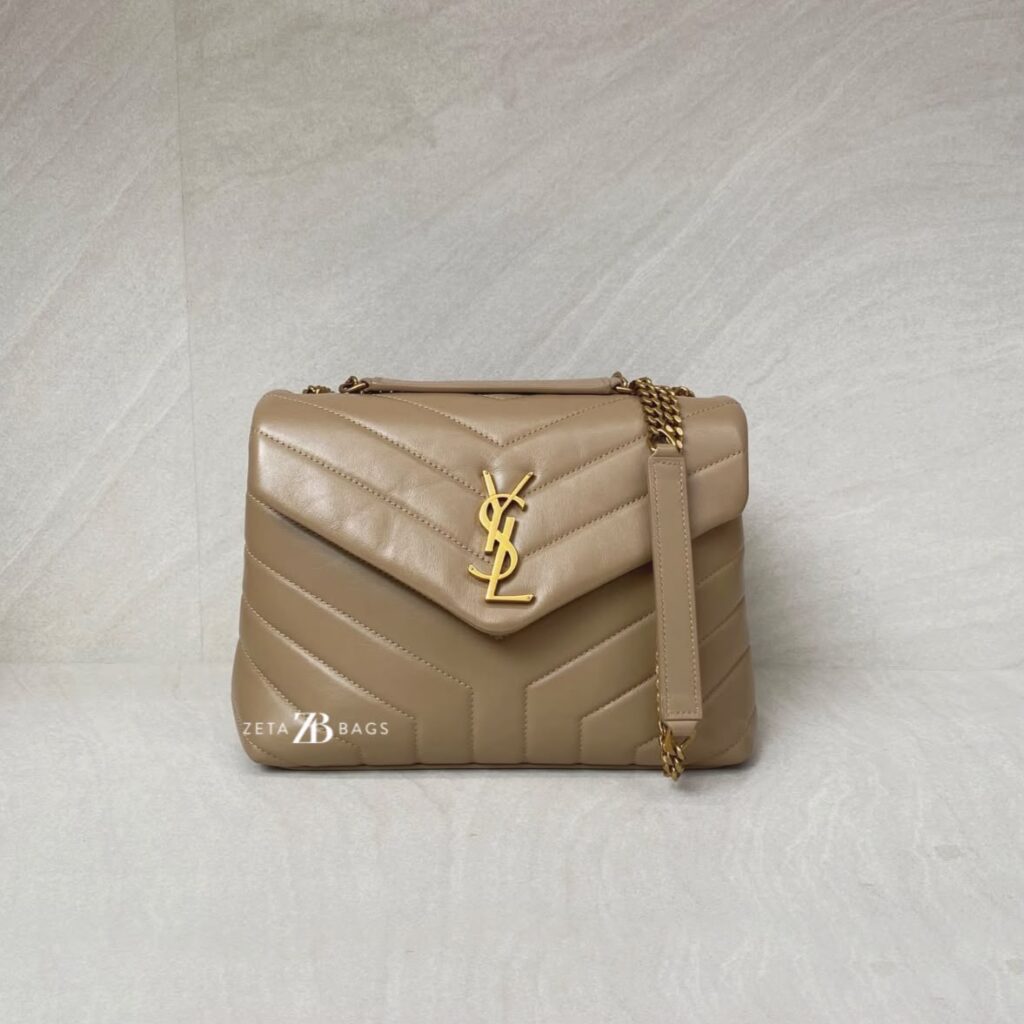 Saint Laurent Loulou Small Dark Latte GHW