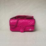 Gucci GG Marmont Shoulder All Fucshia