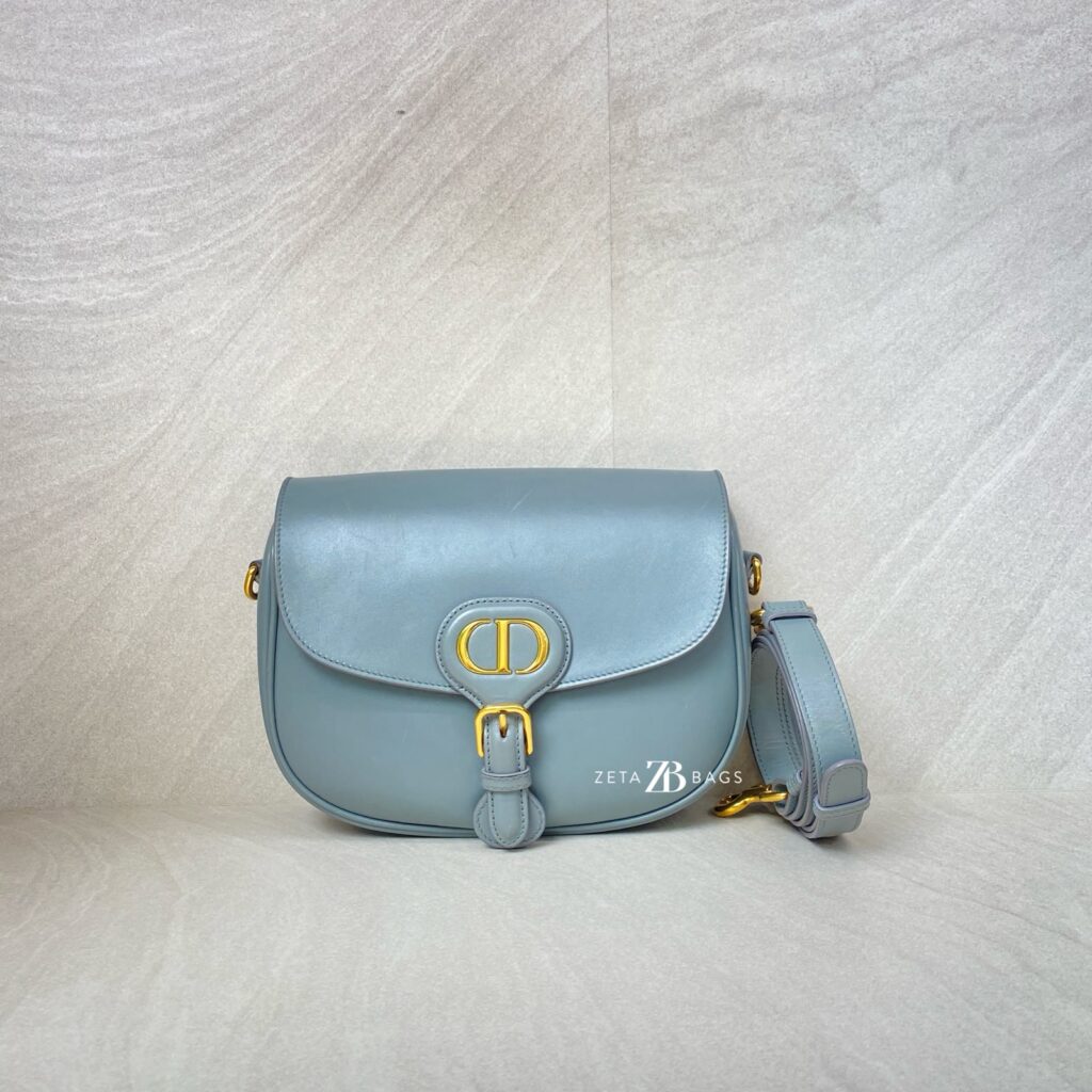Dior Bobby Medium Calfskin Stone Gray GHW