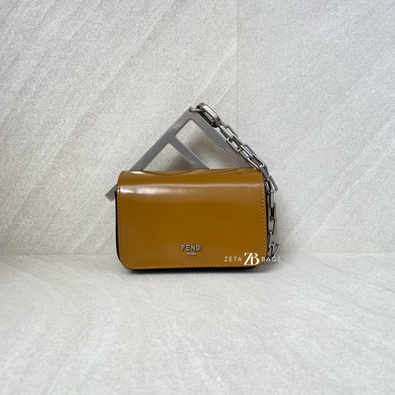 Fendi Nano First Sight Shiny Calfskin Caramello SHW