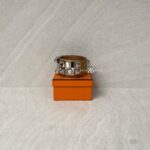 Hermes Collier De Chien Croco Beige PHW