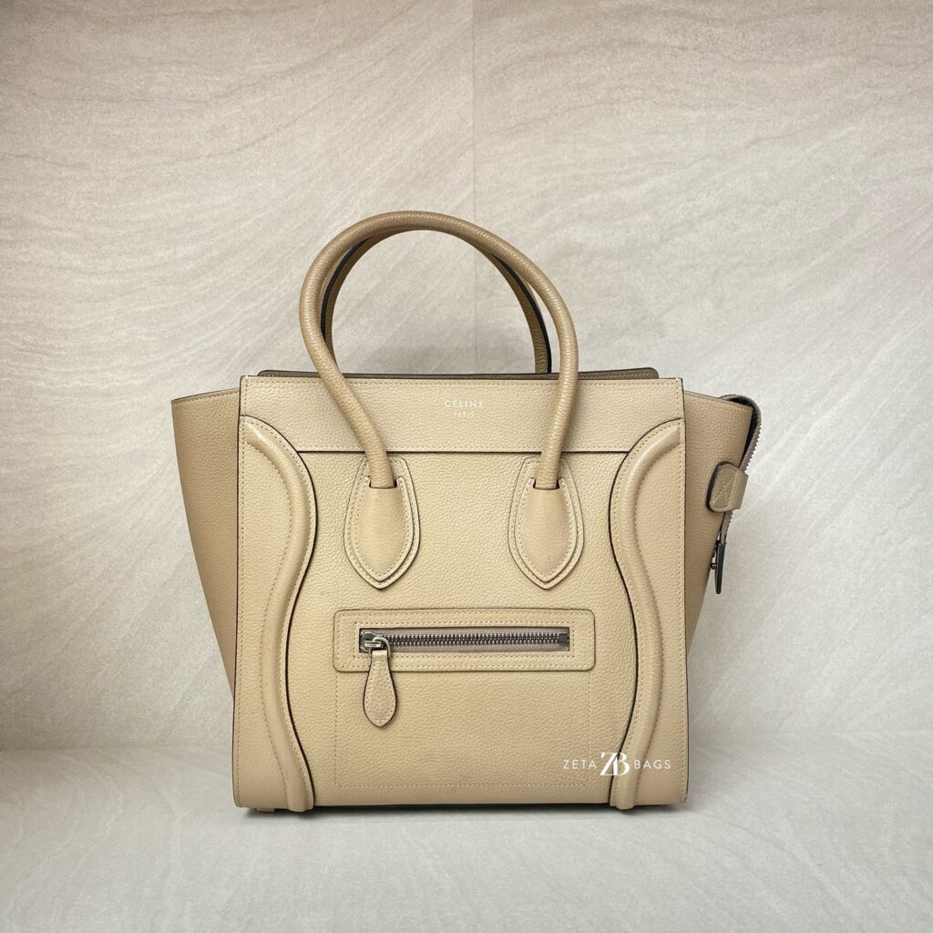 Celine Micro Luggage Taupe SHW