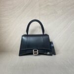 Balenciaga Hourglass Small Smooth Black SHW