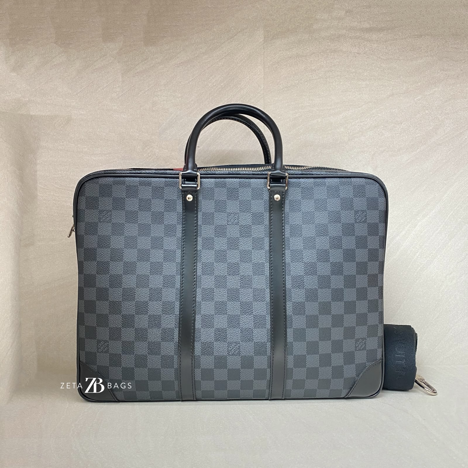 Louis Vuitton Porte Documents Voyage Damier Graphite SHW