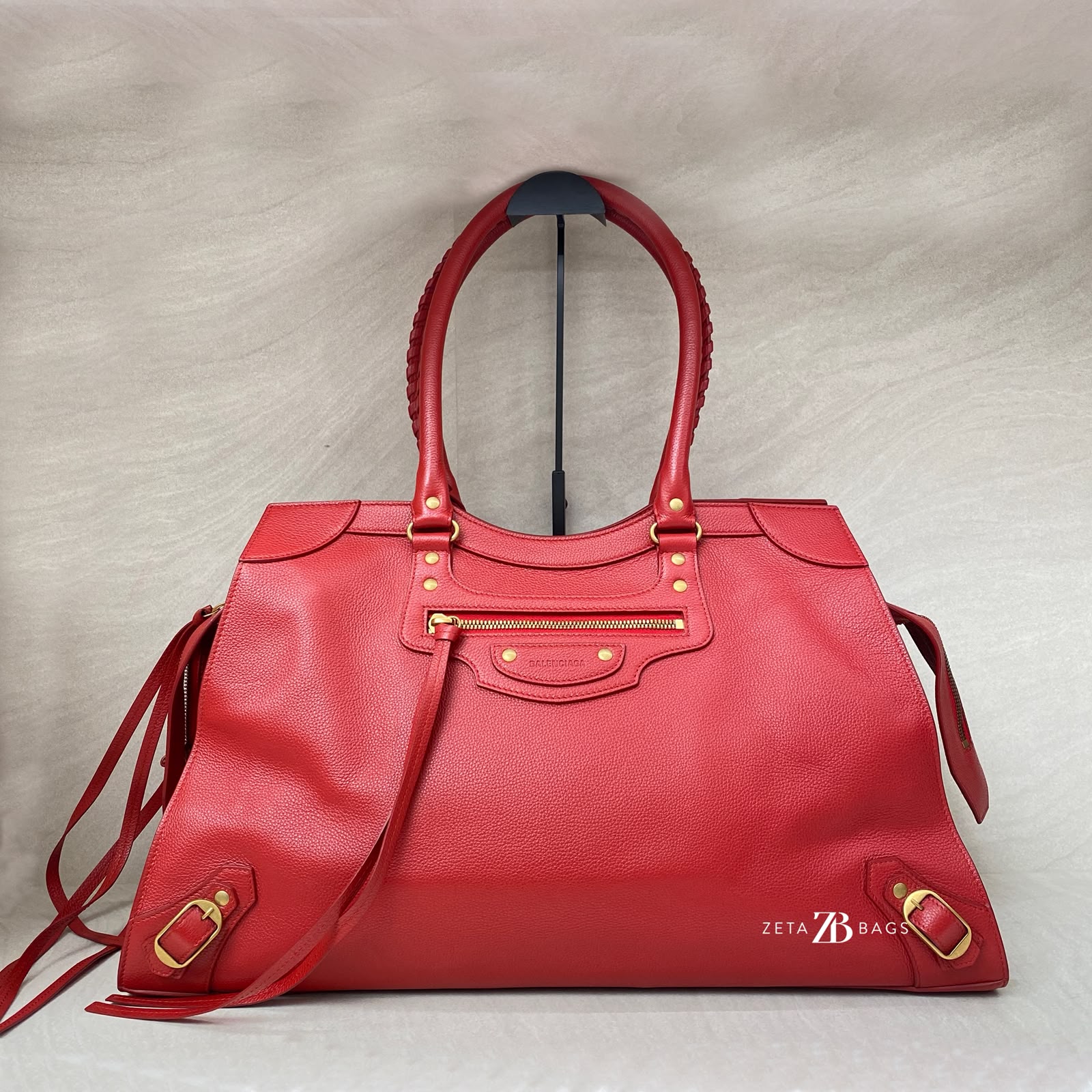 Balenciaga Neo Classic Large Grained Red GHW