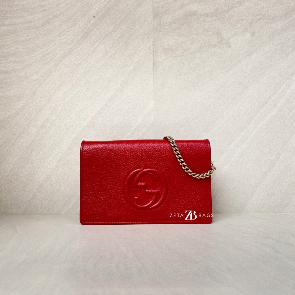 Gucci soho Wallet On Chain Red GHW