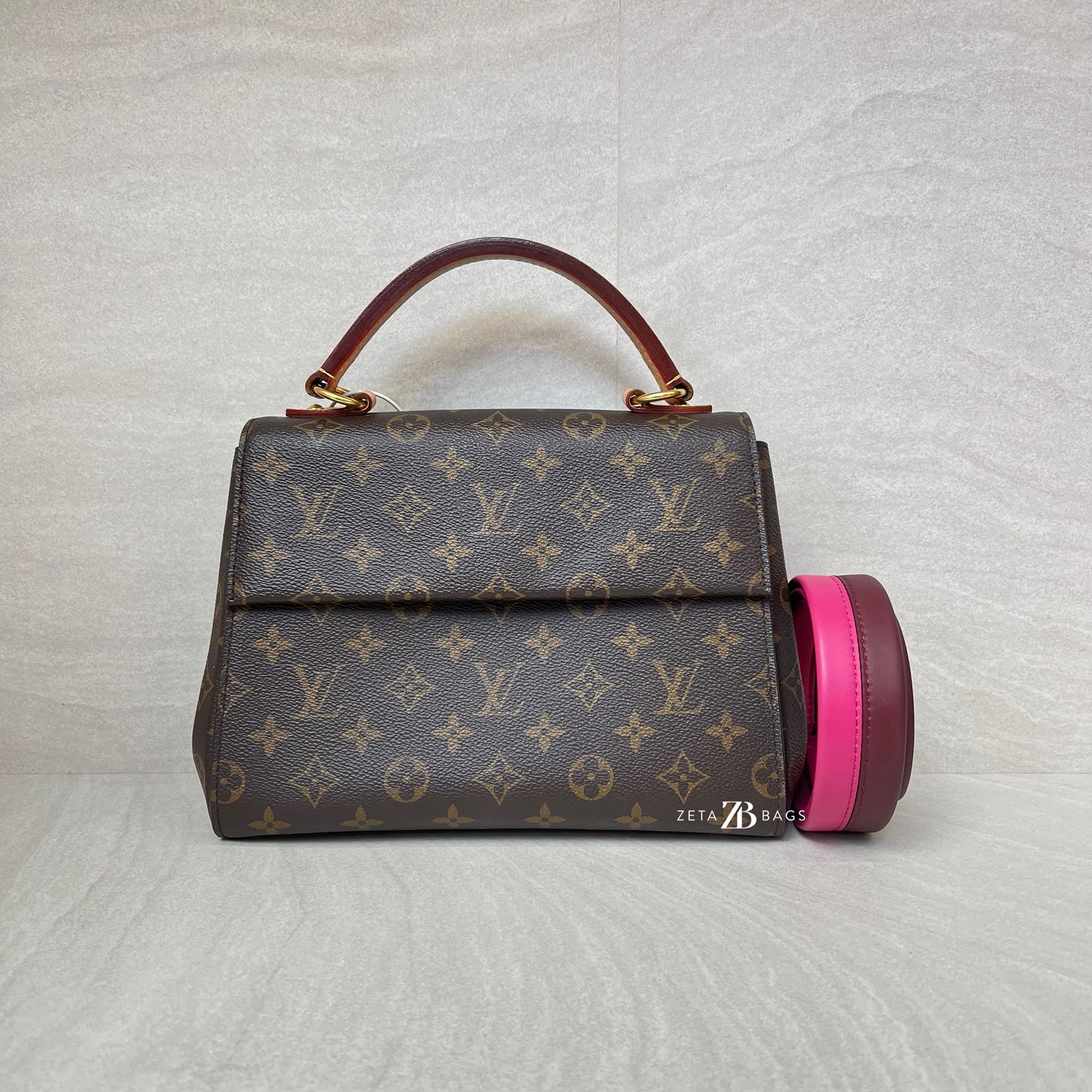 Louis Vuitton Cluny BB Monogram Bordeaux Fuchsia GHW