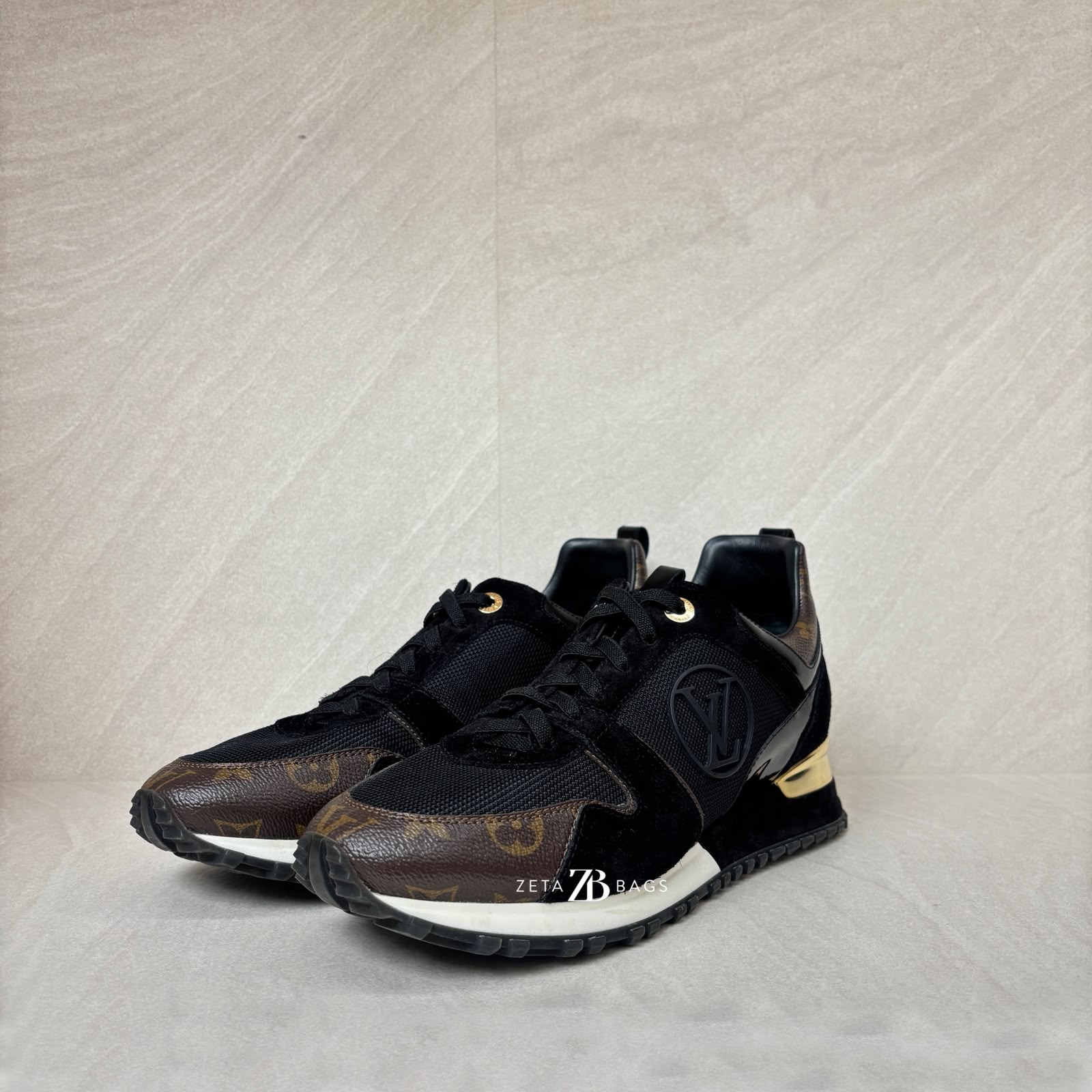 Louis Vuitton Runaway Sneaker Monogram Mesh Suede Noir
