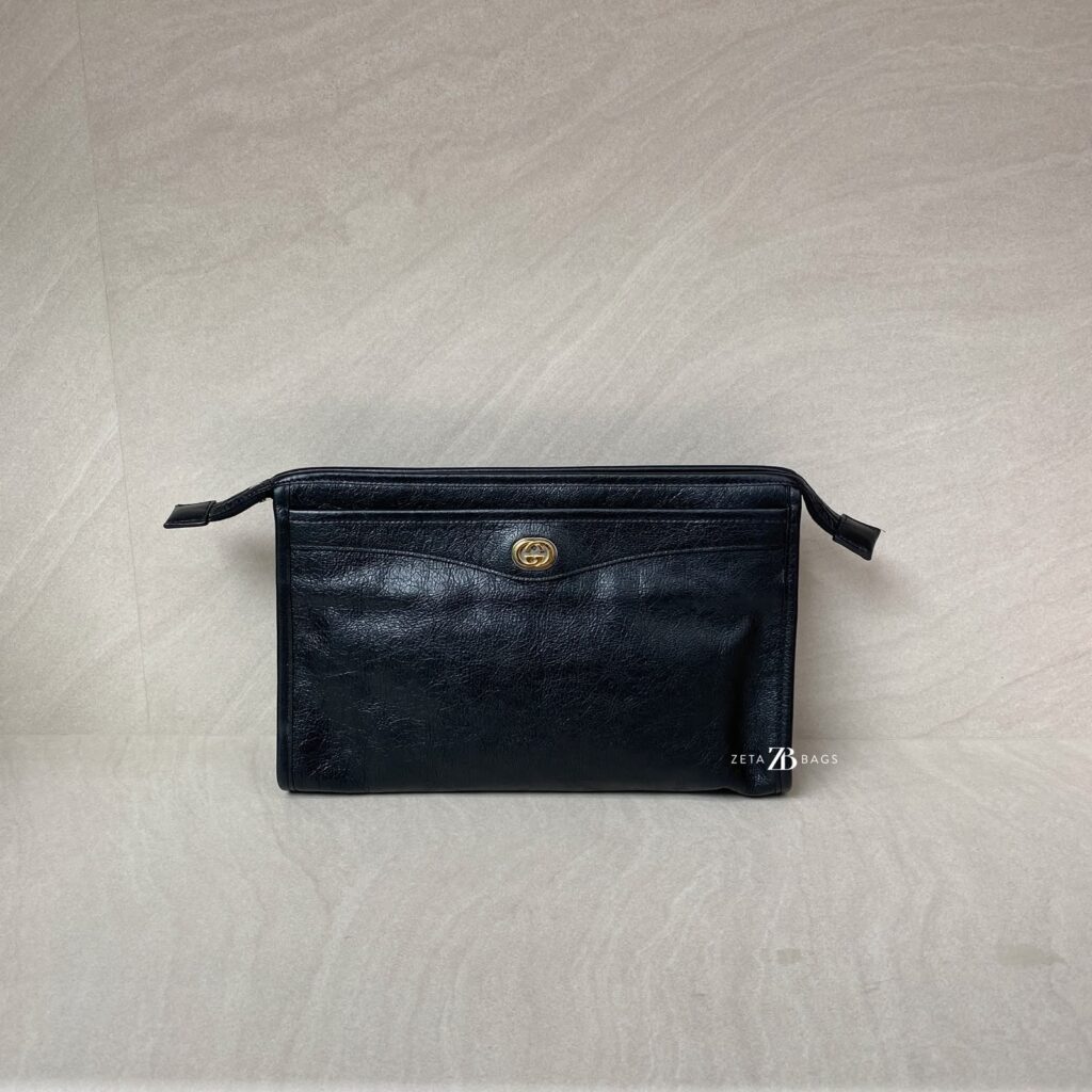 Gucci Interlocking GG Clutch Black GHW