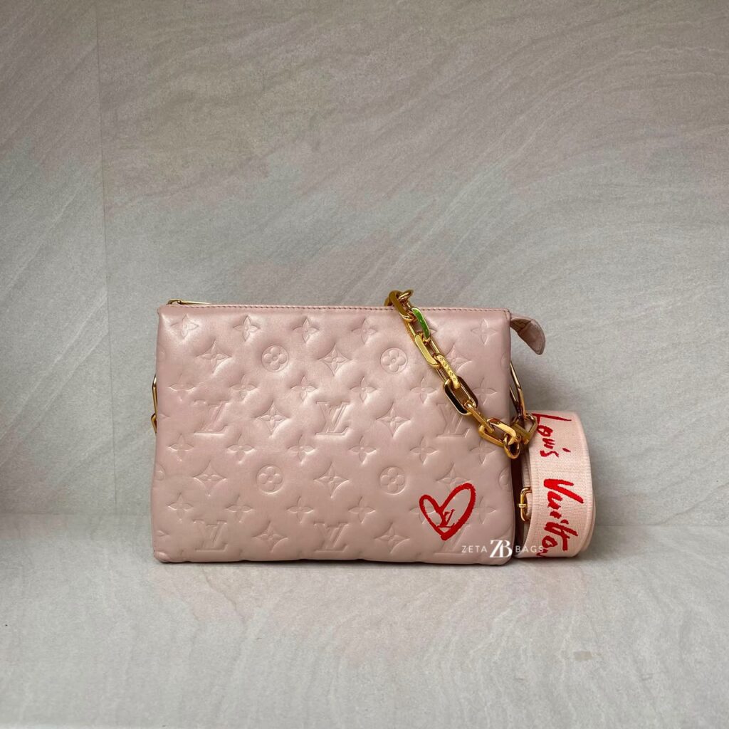 Louis Vuitton Coussin PM Fall In Love Embossed Lambskin Pink GHW
