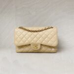 Chanel Classic Jumbo D FLap Caviar Beige GHW