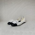Chanel Camellia Mary Janes White Black