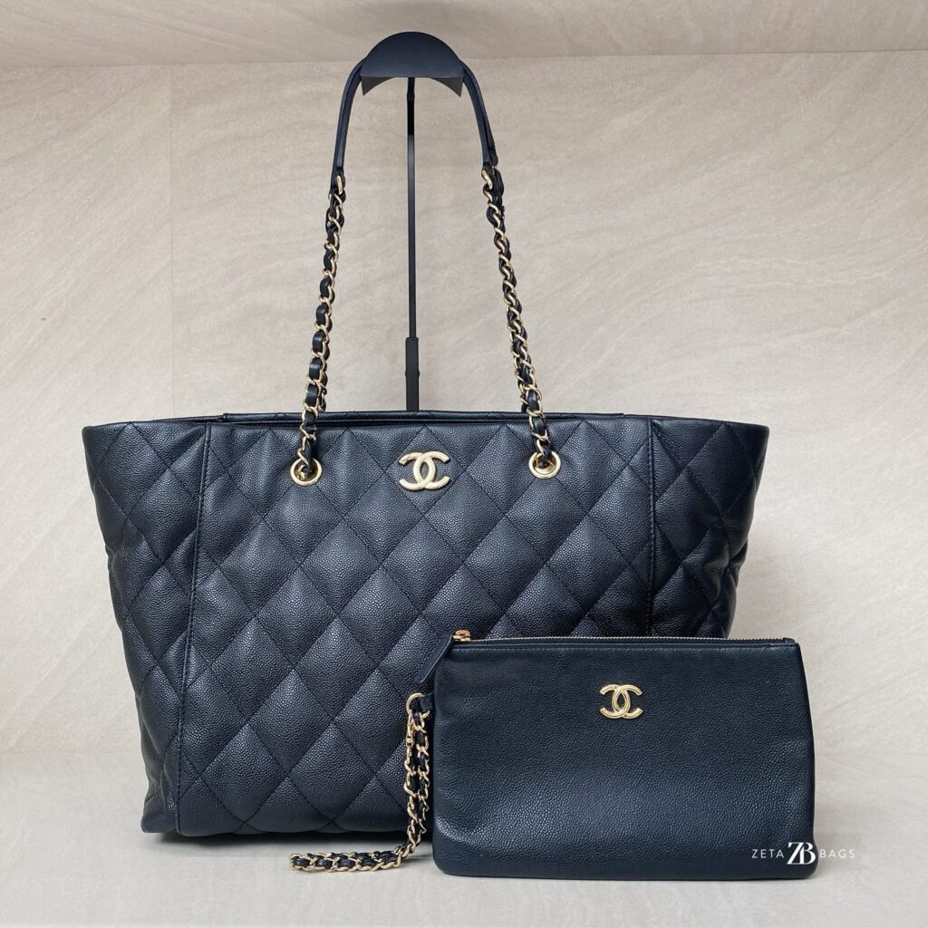 Chanel Shopping Tote Bag Cavier Black GHW