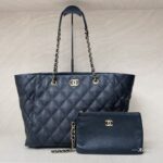 Chanel Shopping Tote Bag Cavier Black GHW