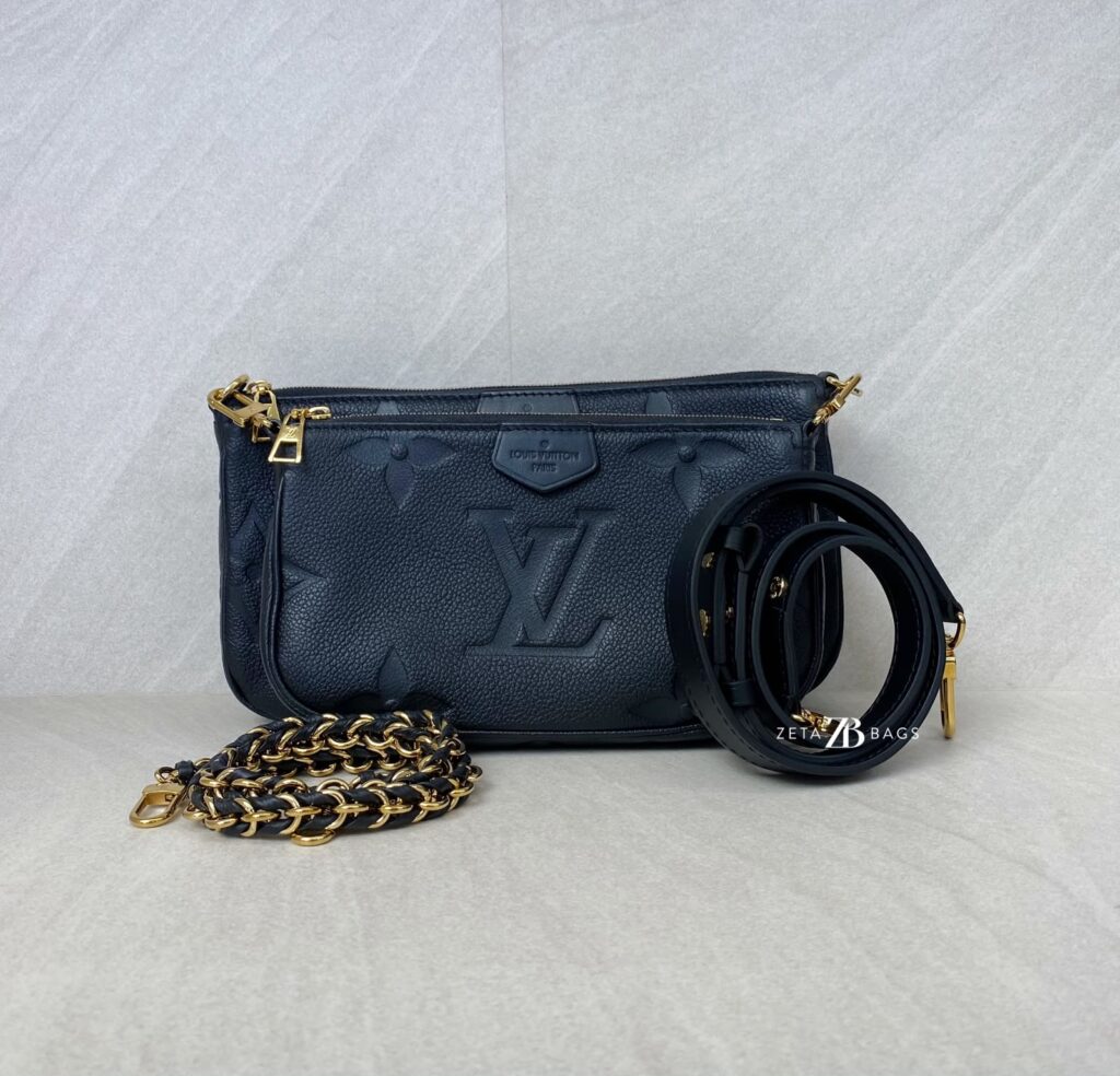 Louis Vuitton Multi Pochette Monogram Empreinte Black GHW