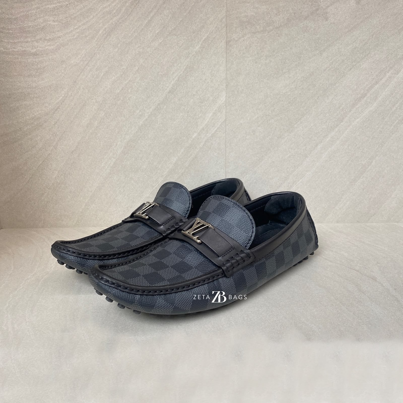 Louis Vuitton Hockenheim Moccasin Damier Graphite Black SHW