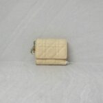 Dior Lady D Lotus Trifold Lambskin Pastel Yellow GHW