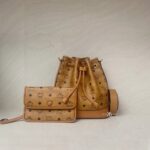 MCM Dessau Drawstring Visetos Canvas Cognac