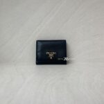 Prada Trifold Wallet Black GHW
