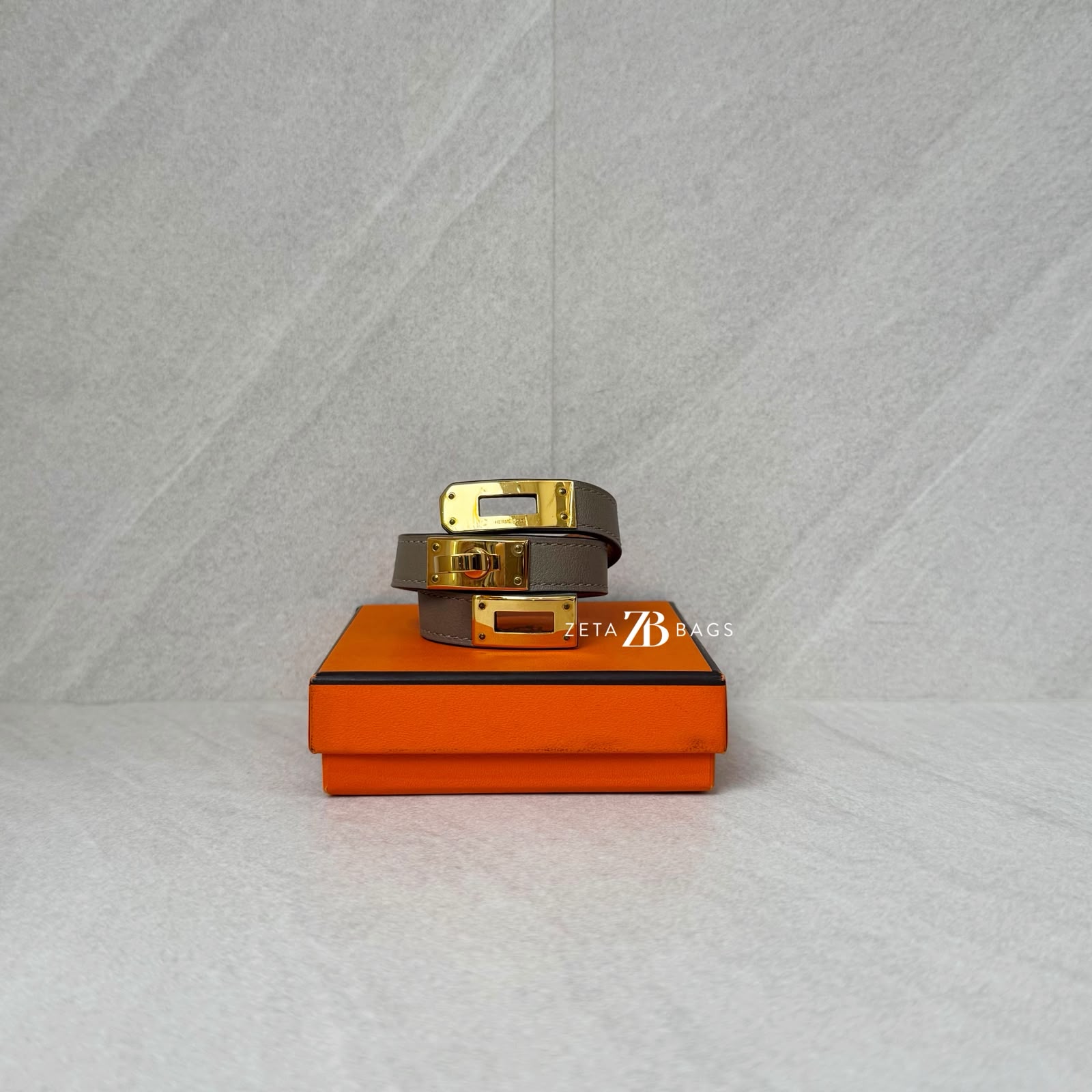 Hermes Bracelets Double Tour Kelly Etoupe GHW