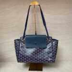 Goyard Rouette  Souple PM Goyardine Bleu Marine SHW