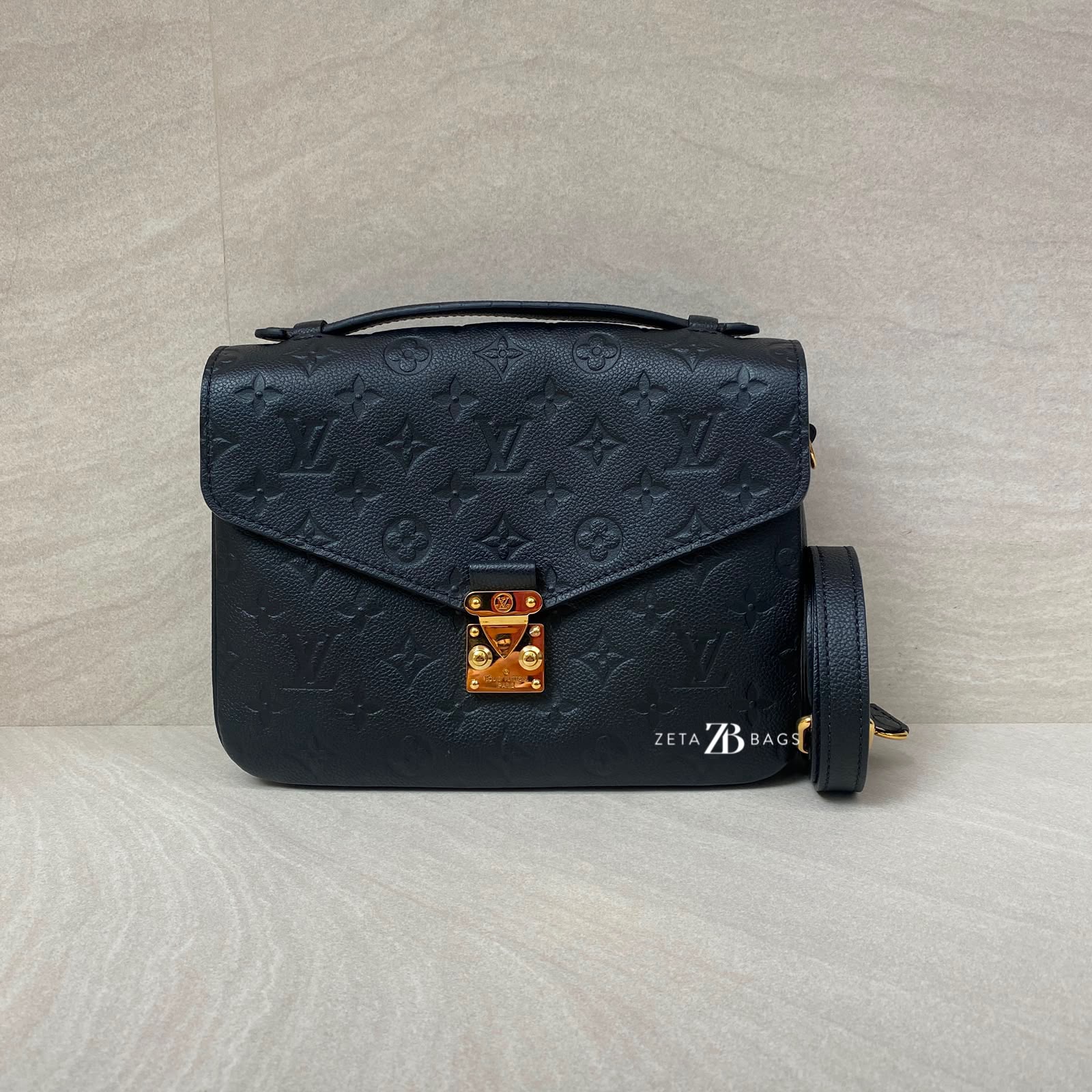 Louis Vuitton Metis MM Monogram Empreinte Noir GHW