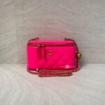 Chanel Vanity Pearl Crush Chain Vernis Neon Pink GHW