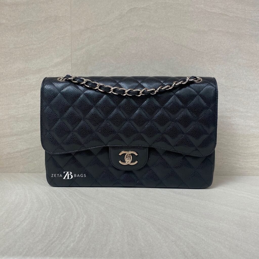 Chanel Classic Jumbo D Flap Caviar Black GHW