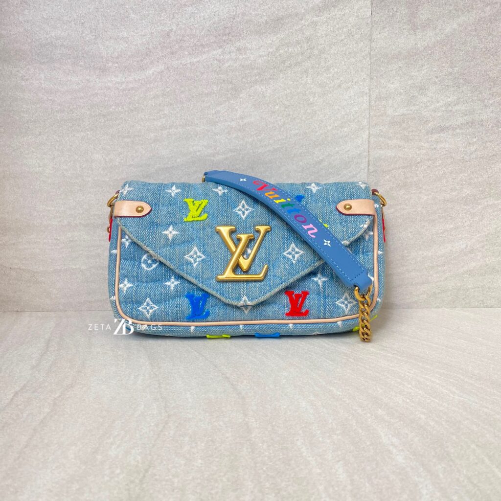 Louis Vuitton New Wave WOC Multicolor Denim Blue GHW