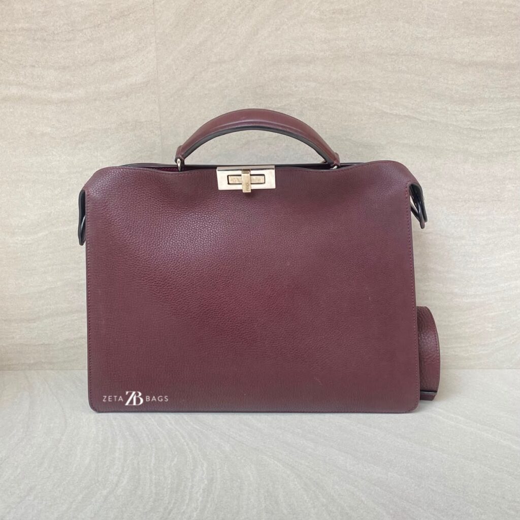 Fendi Peekaboo Iseeu Grained Burgundy SHW