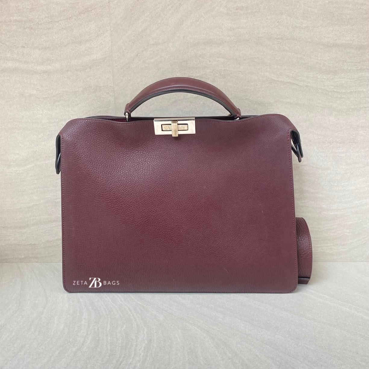 Fendi Peekaboo Iseeu Grained Burgundy SHW