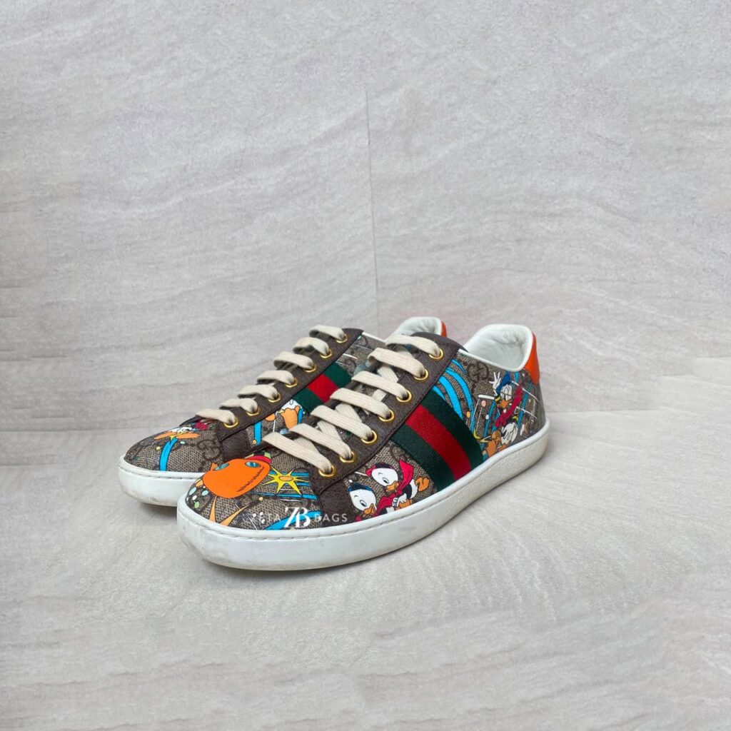 Gucci X Disney Ace Donald Duck Beige Printed