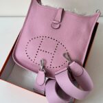 Hermes Evelyne PM Mauve Sylvester Clemence Palladium Hardware