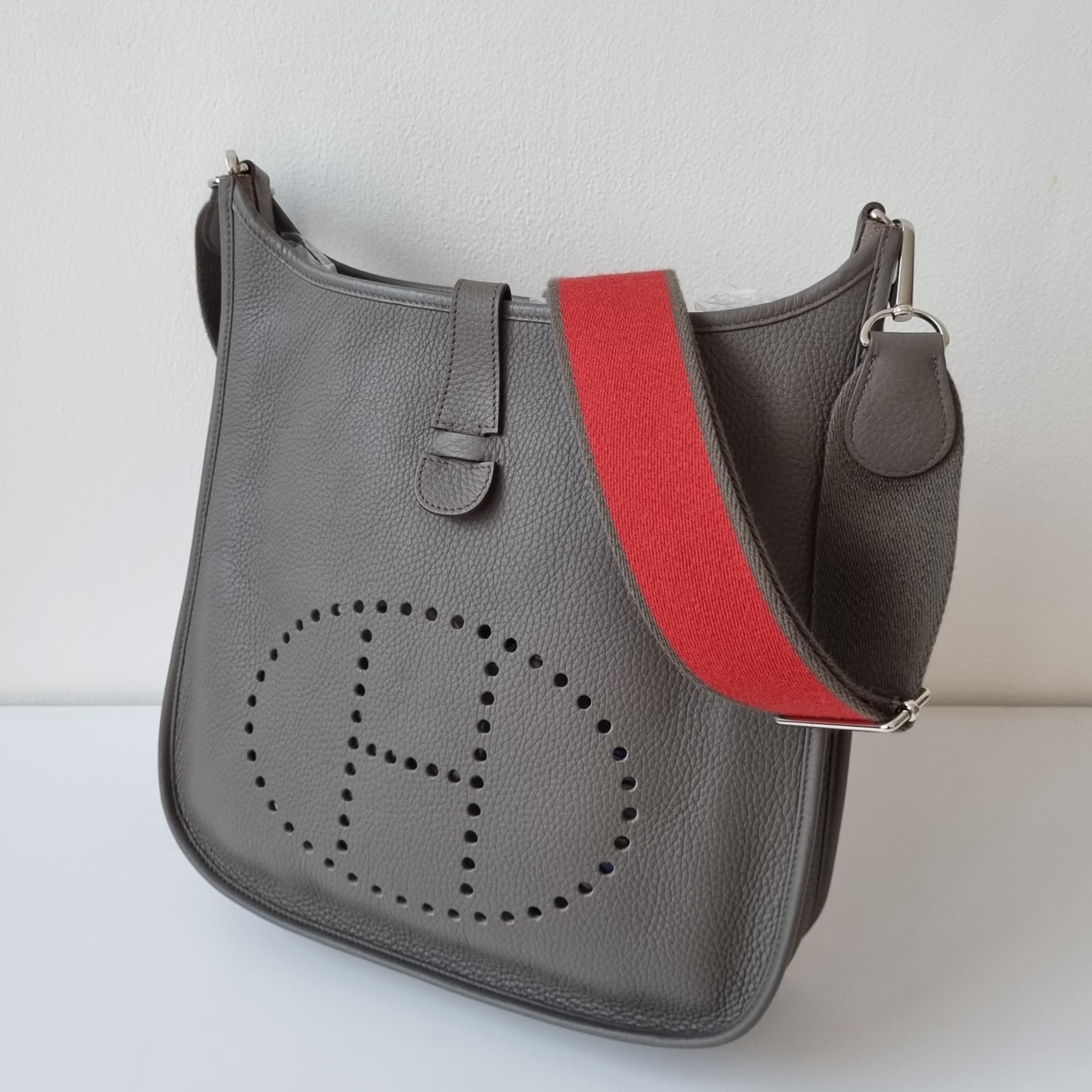 Hermes Evelyne 33 Etain Clemence Palladium Hardware