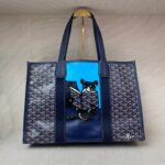 Goyard Villette Tote Bulldog Goyardine Bleu Marine