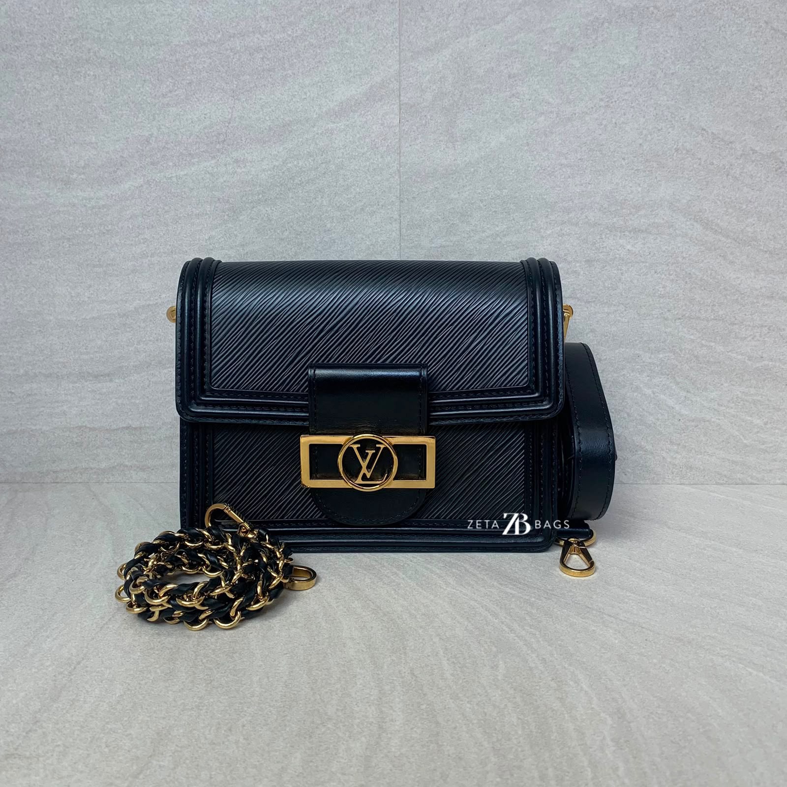 Louis Vuitton Mini Dauphine Epi Black GHW