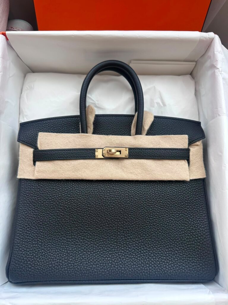 Hermes Birkin 25 Black Togo Clemence Gold Hardware