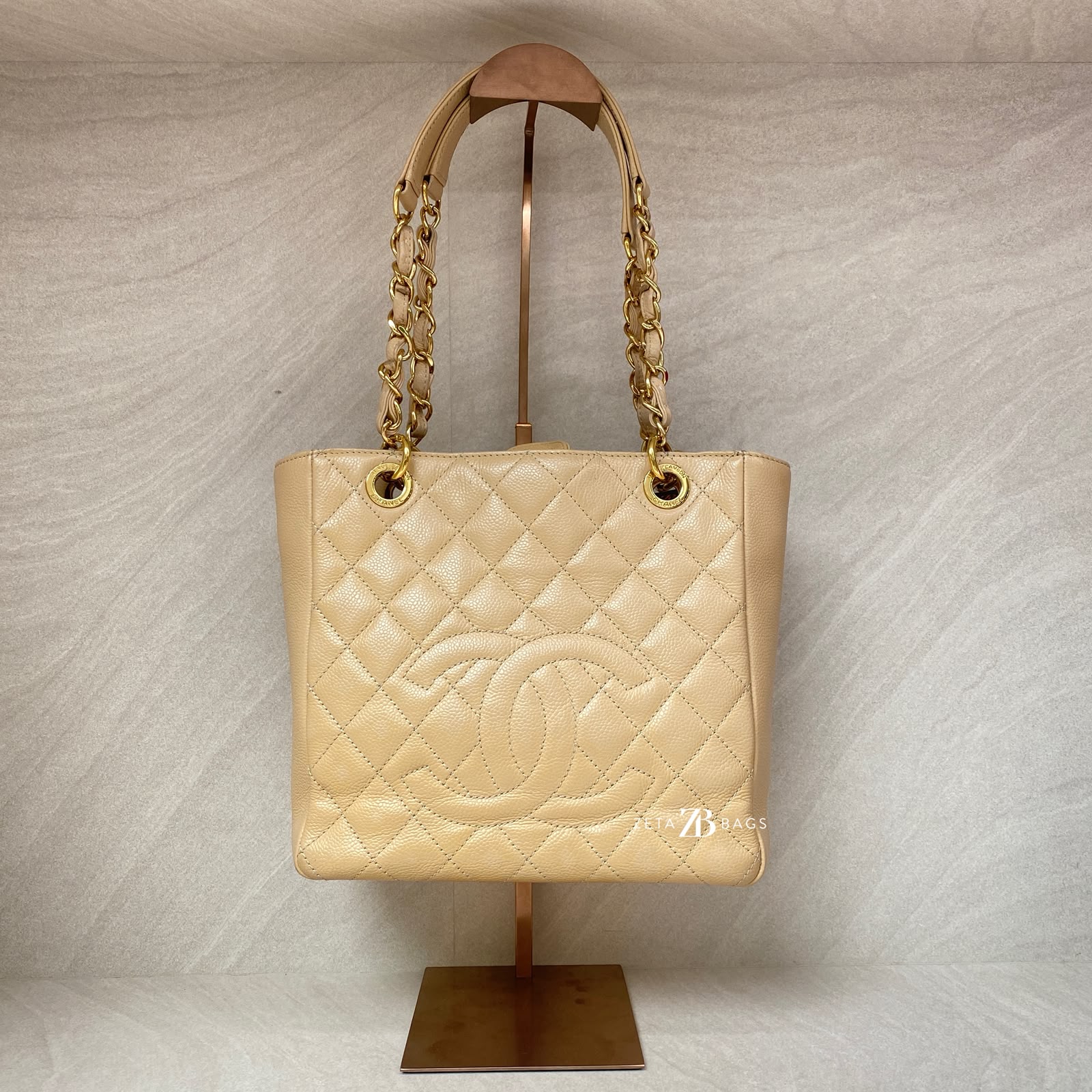 Chanel PST Caviar Beige GHW