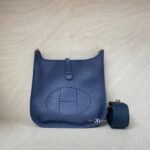 Hermes Evelyne PM 29 Clemence Bleu Sapphire GHW