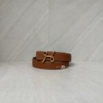 Hermes H Cursive Belt Veau Epsom Gold/Etoupe