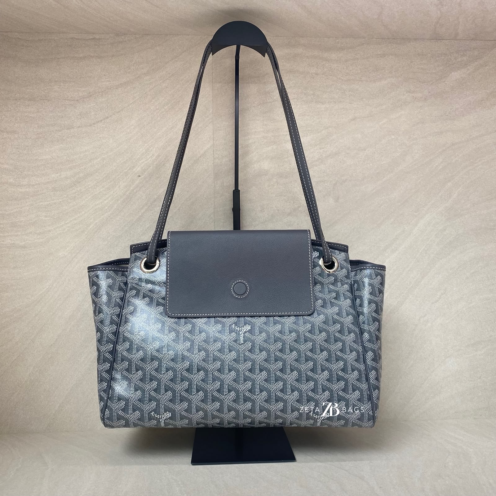 Goyard Rouette Souple PM Goyardine Gris SHW
