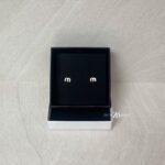 Miu Miu Enameled Metal Earrings White