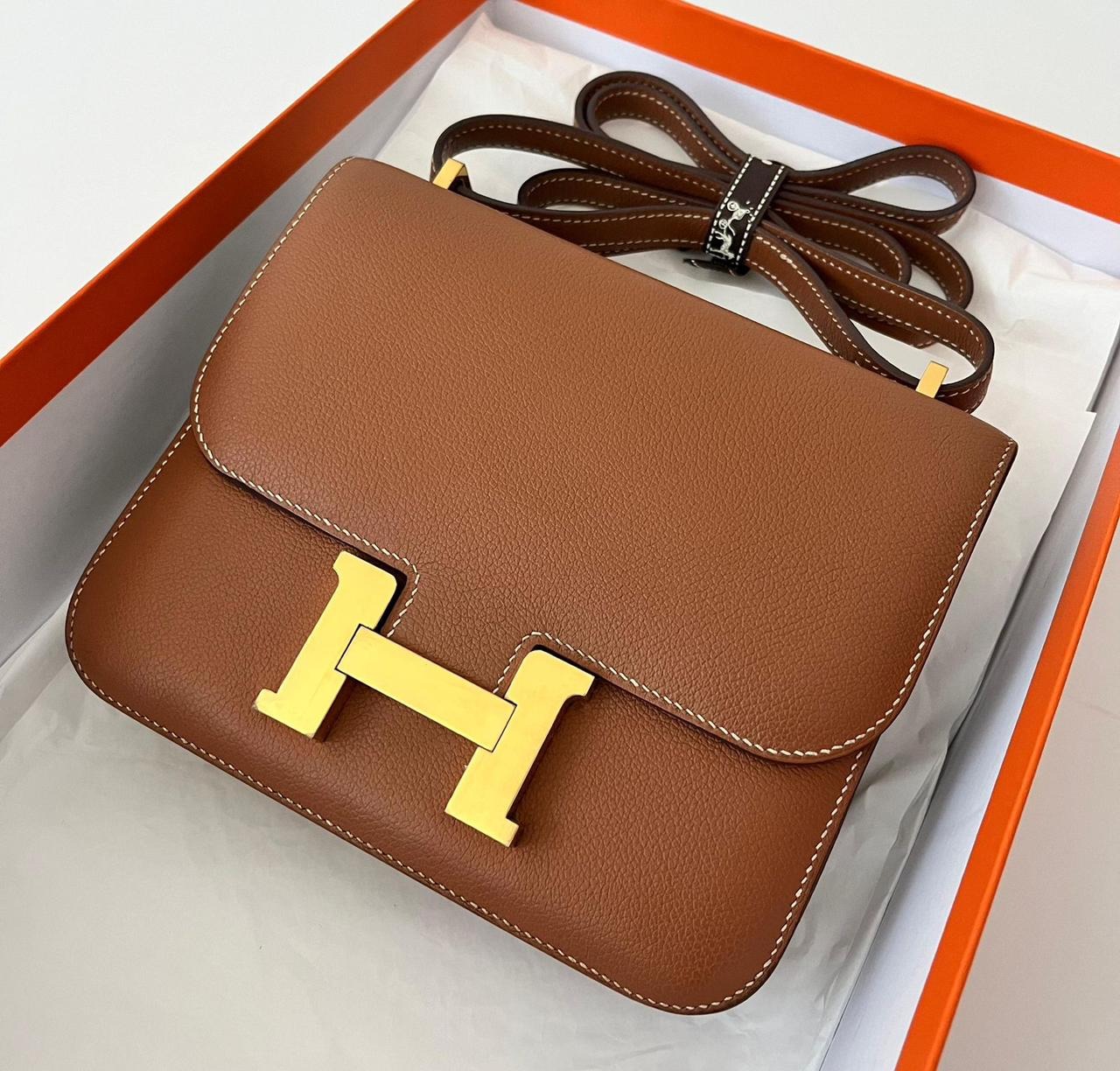 Hermes Constance 18 Gold Evercolor Gold Hardware