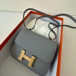 Hermes Constance 18-1 Gris Pantin Epsom Gold Hardware Brushed