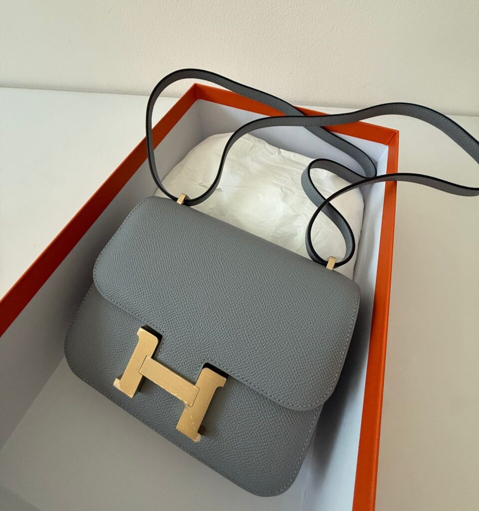 Hermes Constance 18-1 Gris Pantin Epsom Gold Hardware Brushed